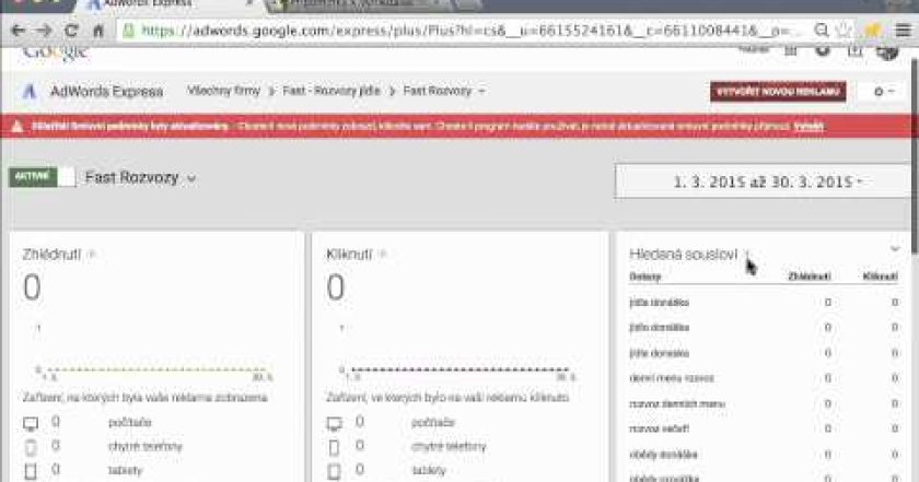 Jak se orientovat v účtu AdWords Express