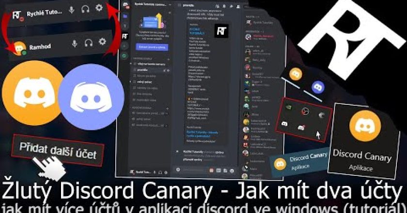 Žlutý Discord Canary – Jak mít více účtů v aplikaci Discord (tutoriál)