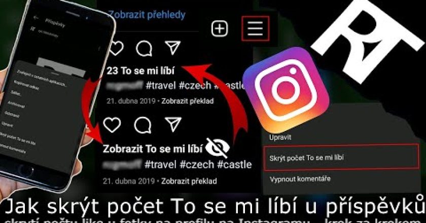 Jak skrýt počet To se mi líbí/like u příspěvku/fotky  na Instagramu (tutoriál)