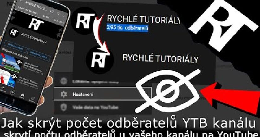 Jak skrýt/schovat počet odběratelů YouTube kanálu – skrytí odběrů (tutoriál)