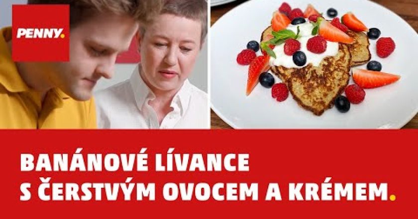 RECEPT – Banánové lívance s čerstvým ovocem a krémem podle Hany Střítecké