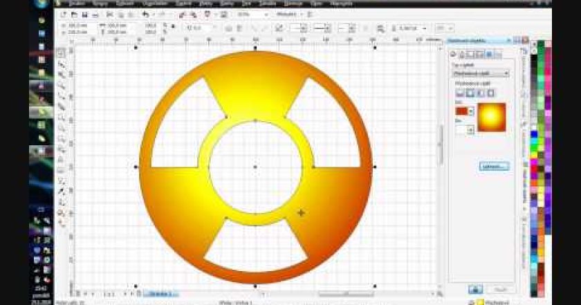 Cvičení pro Corel Draw (znak radioaktivita)