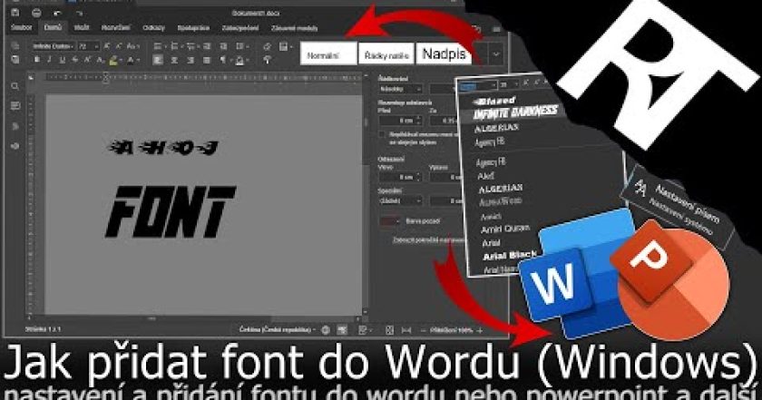 Jak vložit font písma do Wordu / PowerPointu – Jak přidat font do Windows (tutoriál)