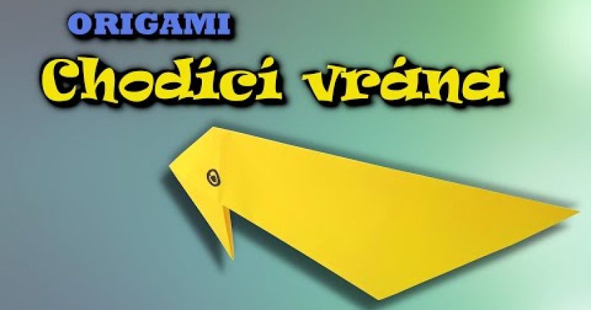 Origami chodící vrána – jak složit vránu z papíru