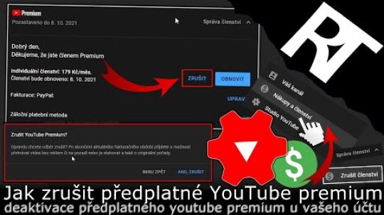 Jak zrušit YouTube Premium – zrušení YouTube předplatného (tutoriál)