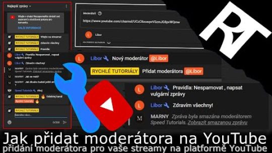 Jak přidat/dát moderátora/moda na streamu ve vašem kanále YouTube – jak streamovat (tutoriál)