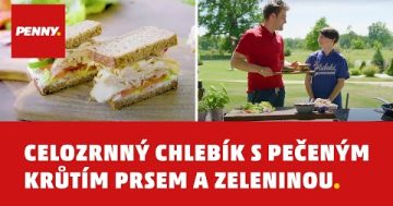 RECEPT z regionu – Celozrnný chlebík s pečeným krůtím prsem a zeleninou