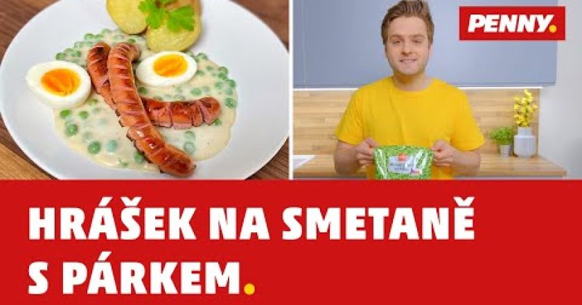 RECEPT – Hrášek na smetaně s párkem a vejcem