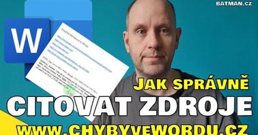 Word – citace zdrojů (STARÉ VIDEO! Nové v popisu!)