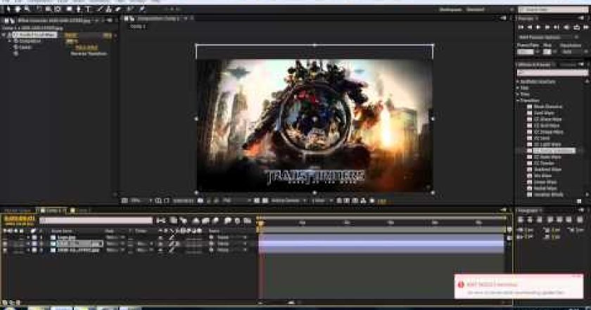 CZTUTORIÁL – After Effects 079 – Efekty Transition