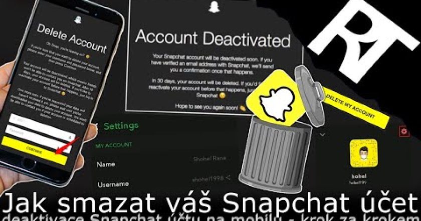 Jak smazat Snapchat účet – deaktivace Snapchat účtu (tutoriál)