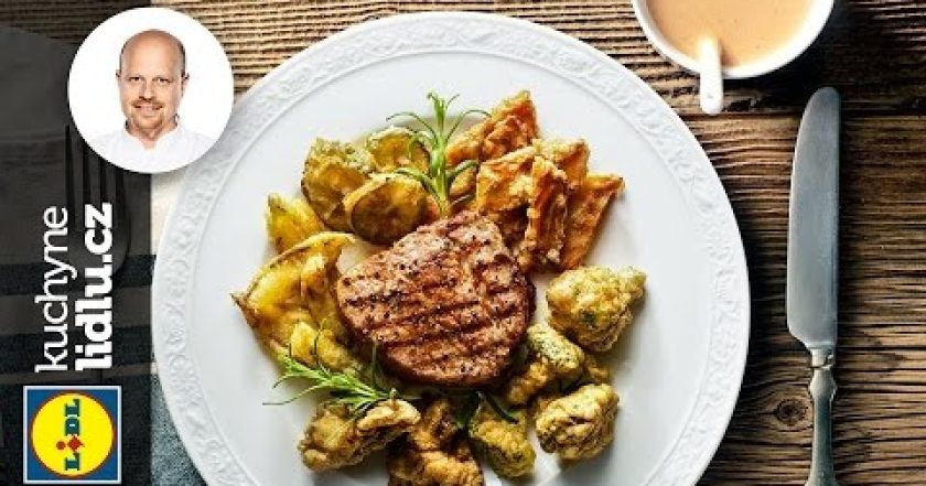 Grilovaný steak s bylinkami a pepřovou omáčkou  – Roman Paulus – RECEPTY KUCHYNE LIDLU