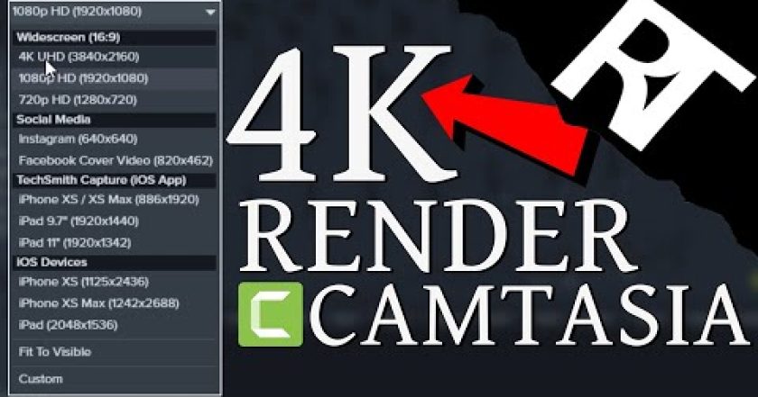 Camtasia 9 Jak renderovat video ve 4K 60 FPS