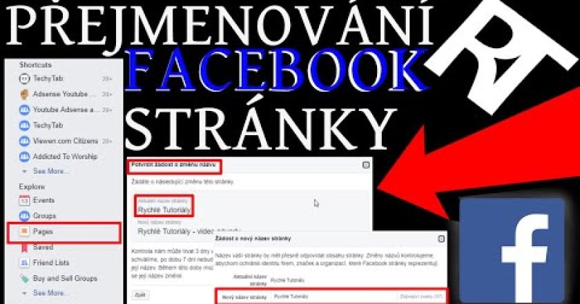 Jak přejmenovat Facebook stránku – změna jména (názvu) NÁVOD