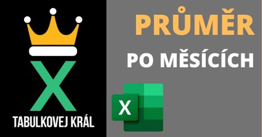 Jak spočítat průměr po jednotlivých měsících | Excel 365 Tutorial