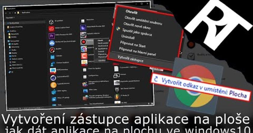 Jak dát ikonu aplikace/programu na plochu | Vytvoření zástupce aplikace na ploše ve Windows10