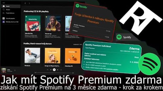 Spotify Premium ZDARMA – Jak mít předplatné Spotify Premium zdarma na 3 měsíce (tutoriál)