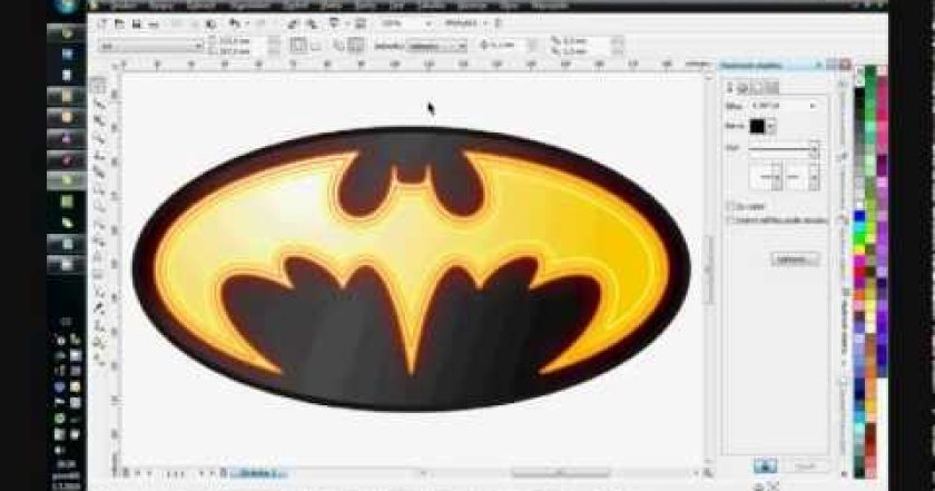 Cvičení pro Corel Draw (logo Batman)