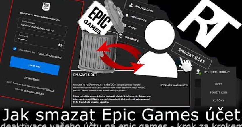 Jak smazat účet u Epic Games – odstranění účtu (tutoriál)