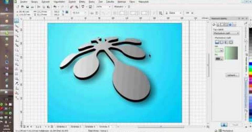 Corel Draw – vysunutí