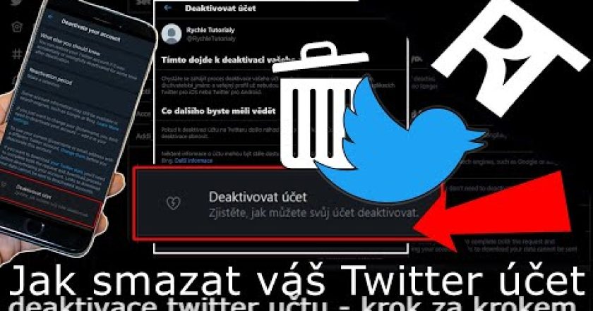 Jak smazat/deaktivovat Twitter účet – smazání účtu na Twitteru (tutoriál)