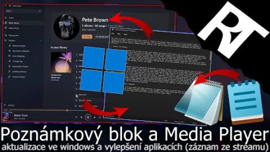 Nový Poznámkový blok bude mít tmavý režim! Novinky ve Windows 11 (záznam ze streamu)