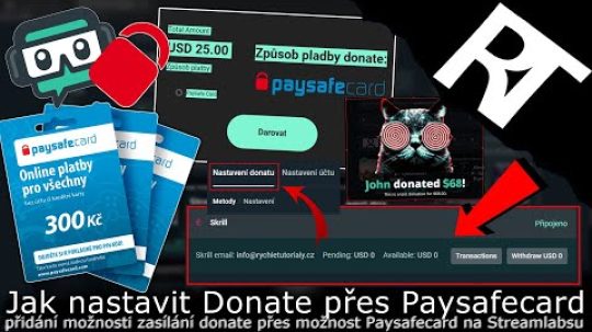 Jak nastavit donate přes Paysafecard / Skrill –  nastavení donate na Streamlabs (tutoriál)