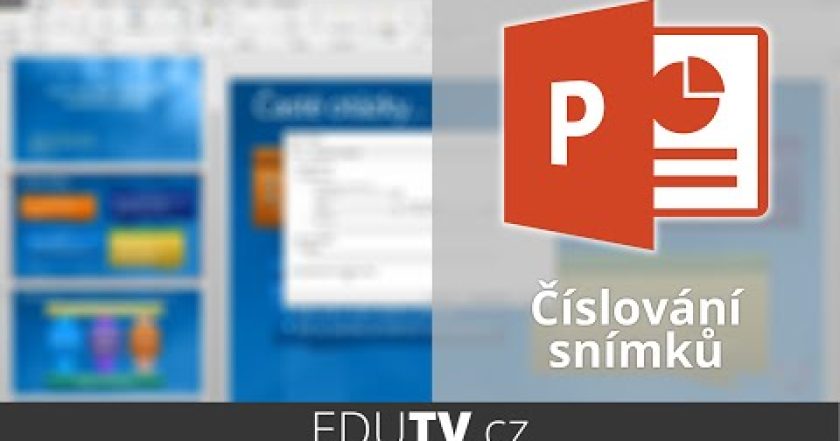 Číslování snímků v PowerPointu | EduTV